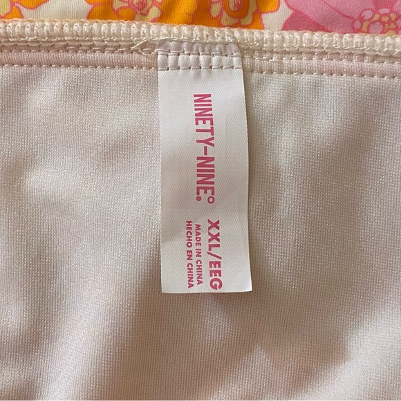 Juniors NWT Ninety-Nine Degrees Retro Bot Banded Hipster Swim Bottom Bikini XXL - Picture 3 of 7